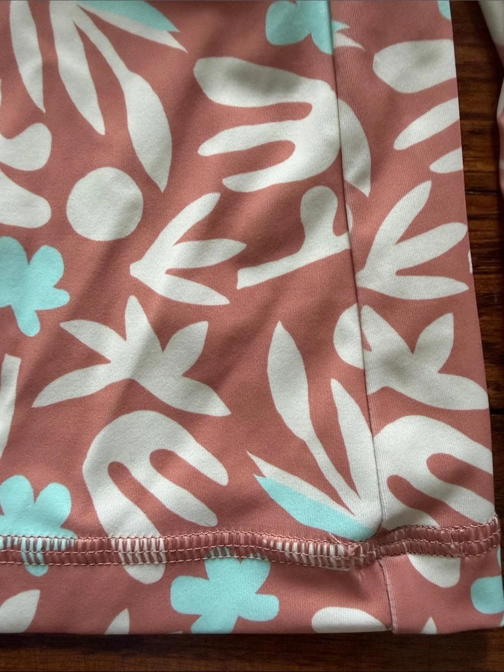 Hanna Andersson Cream Tropical Print & Dusty Pink Floral Rash Guards